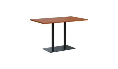 RGT 52 stůl hranatý, noha trubková, černá, deska 25 mm, široký 1200 mm, olše jantar